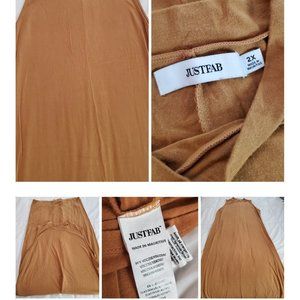 ⭐ Mock Neck Midi Dress | Size  2X | Golden Honey ⭐